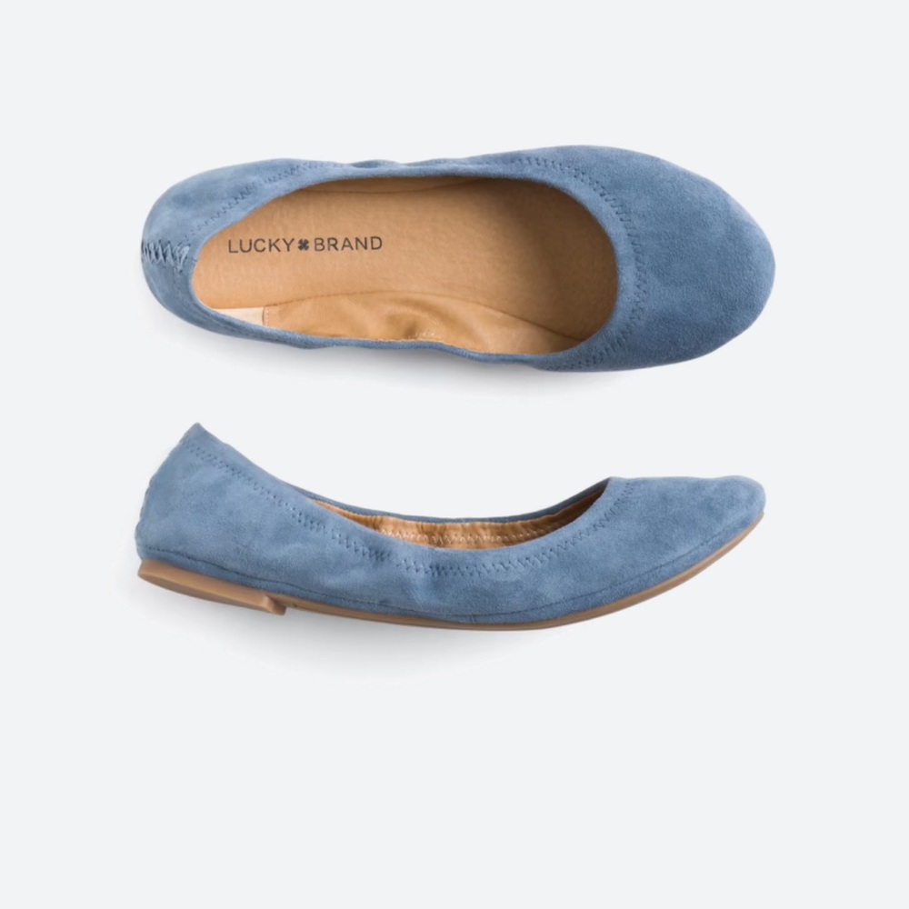 Blue ballet flats